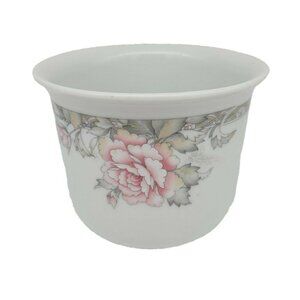 1990 FTD Cache Flower Pot Planter "Made Especially For You" Porcelain Japan 4"